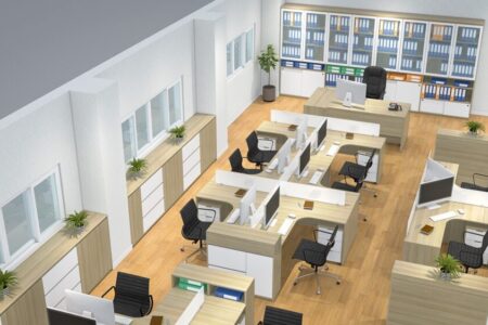 thiết kế 3d nội thất văn phòng